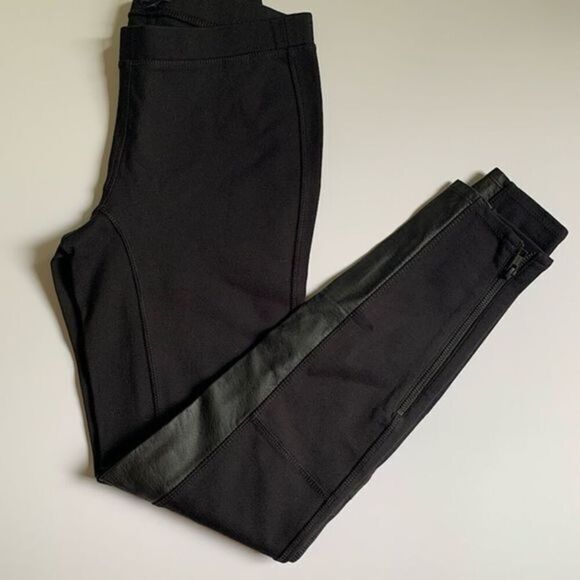 Madewell Pants - Madewell Black Leggings w/faux leather